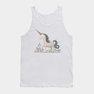 Unicorn in the meadow Tank Top